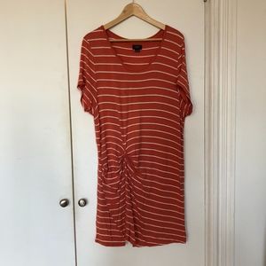 Deletta striped gathered tee